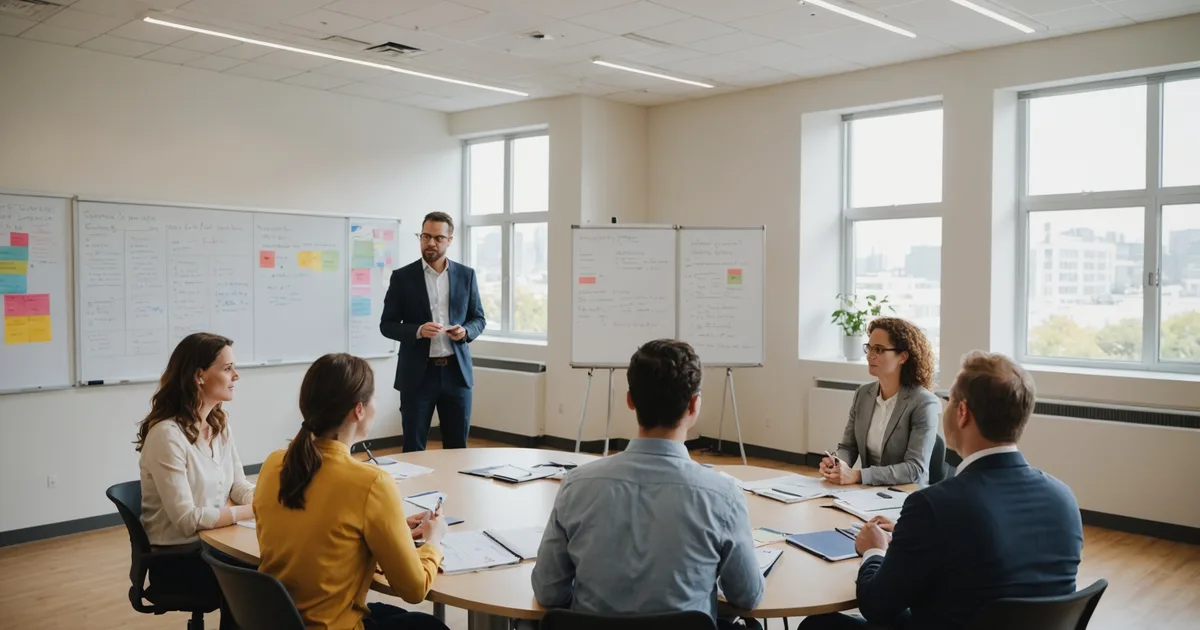 Professional learning and development training session in corporate setting