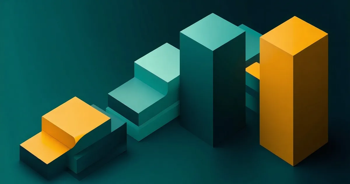 Abstract visualization representing enterprise training budget and skill gaps